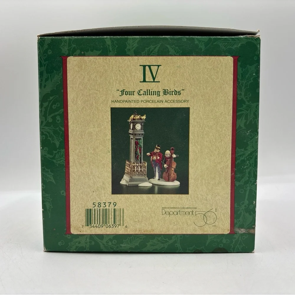 Dept 56 1995 Vintage HVC 12 Days Of Dickens Village Four Calling Birds 58379 EUC - Picture 10 of 12